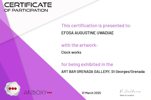 Efosa Augustine Uwadiae ART BAR GRENADA GALLERY Clock works